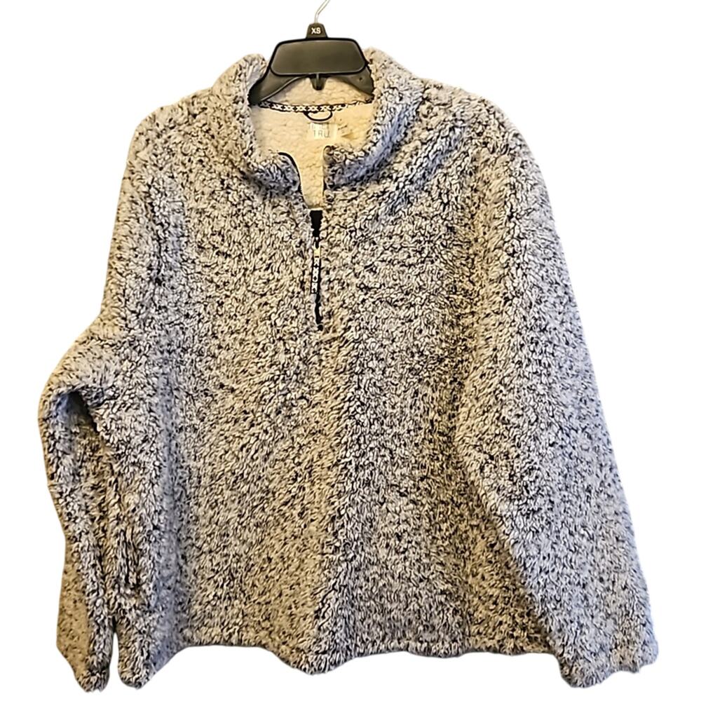 Time and Tru Ladied sherpa pullover Fleece top size 2X